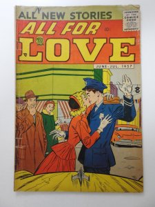 All For Love #2 Solid VG- Condition! Golden Age Romance!