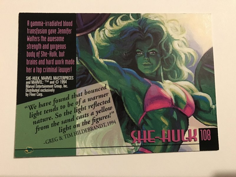 SHE-HULK #108 card : 1994 Marvel Masterpieces, NM-; Hilderbrandt art