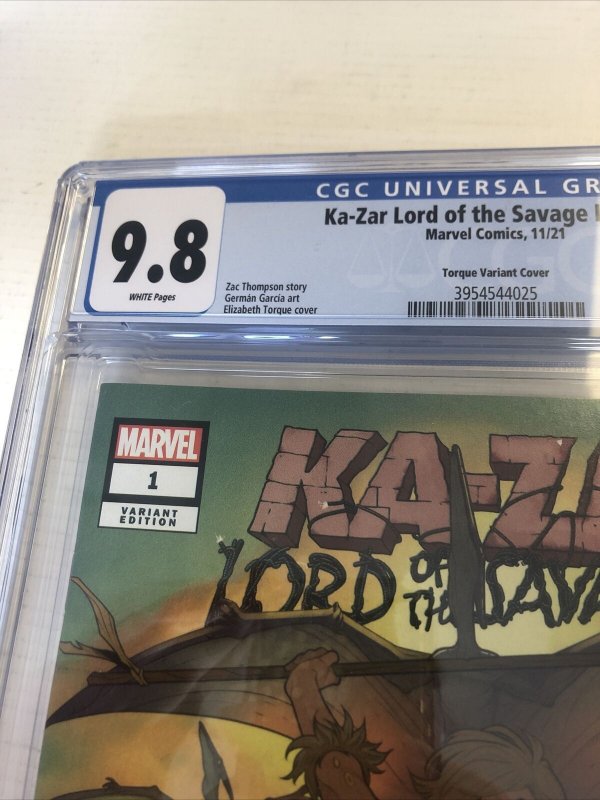 Ka-Zar Lord Of The Savage Land (2021) #1 (CGC 9.8) Torque Var Cover Census 3!