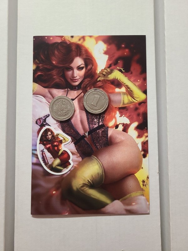 Shikarii Deathrage #4 Firebird Phoenix NM+ Lingerie Virgin Variant + Sticker