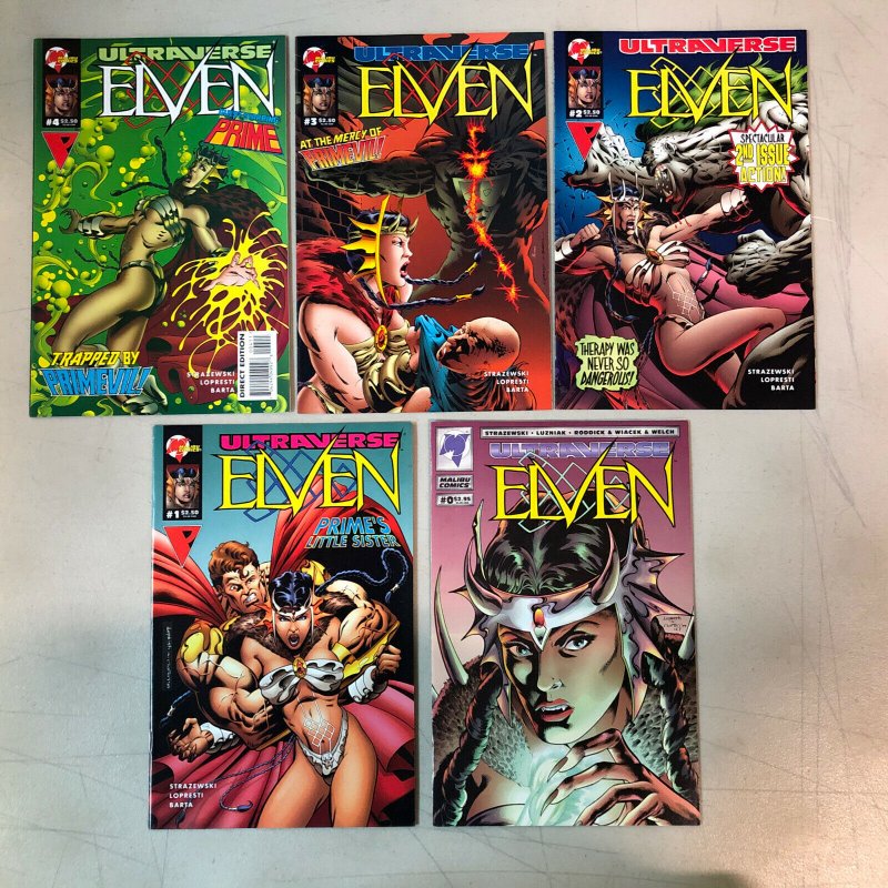 Elvin (1994) #0 1 2 3 4 VF+/NM Complete Set Ultraverse Aaron Lopresti art Malibu