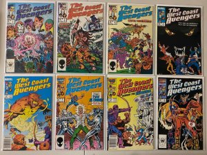 West Coast Avengers lot #2-49 Marvel 39 pieces average 7.0 (range 6-8) (1985-89)