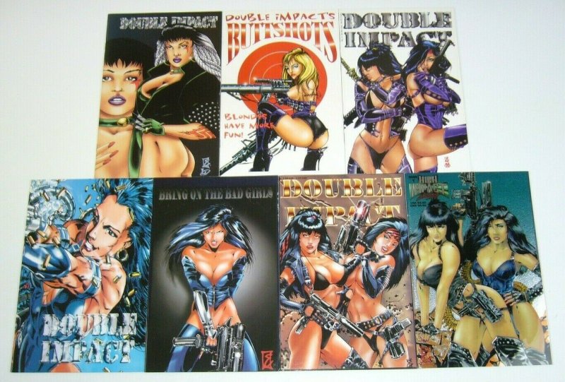 Double Impact #1-7 VF/NM complete series - high impact bad girl comics set lot