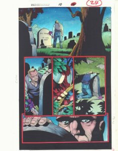 Spider-Man Unlimited #10 p.24 Color Guide Art Ben Parker's Grave by John Kalisz