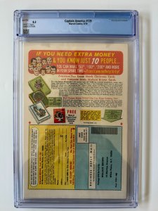 CAPTAIN AMERICA 129 CGC 8.5 RED SKULL HELICOPTER COVER MARVEL COMICS (1970)