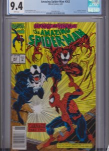 The Amazing Spider-Man #362 CGC 9.4 WP (1992) NEWSSTAND / KEY ISSUE / NEW SLAB