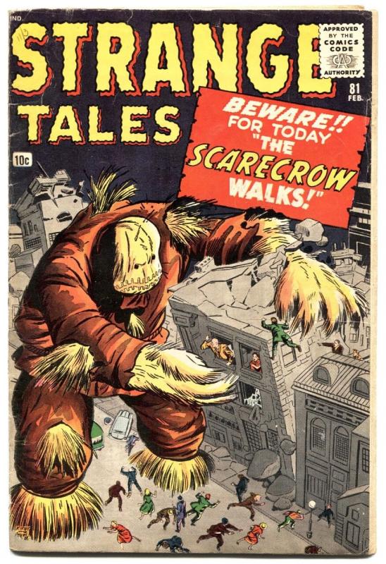 STRANGE TALES #81-1961-MARVEL-KIRBY & DITKO-SCARECROW-FN