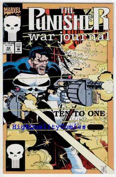 PUNISHER WAR JOURNAL #42, NM+, Chuck Dixon, John Romita, more Pun's in our store