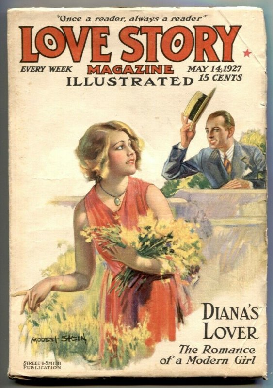 Love Story Pulp May 14 1927- Diana's Lover- Modest Stein cover