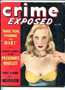 CRIME EXPOSED #1 DEC 1949-PULP-CRIME--SOUTHERN STATES PEDIGREE- vg