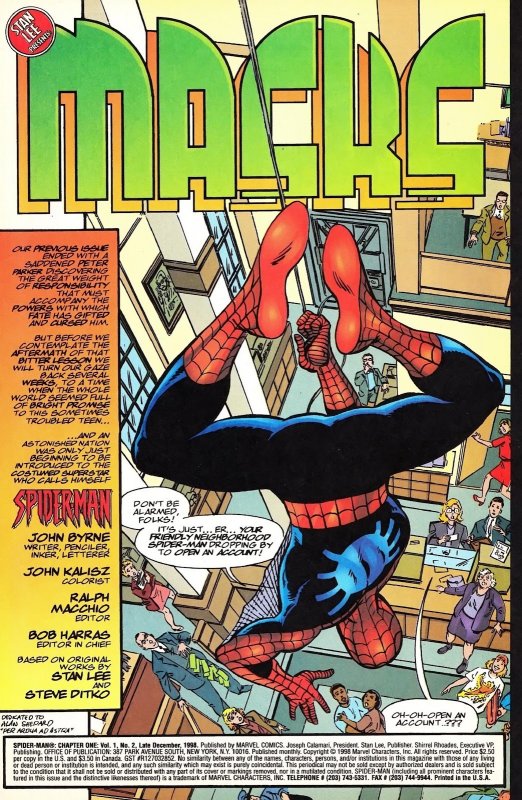 SPIDER-MAN: CHAPTER ONE #02 (1998) JOHN BYRNE | DIRECT EDITION