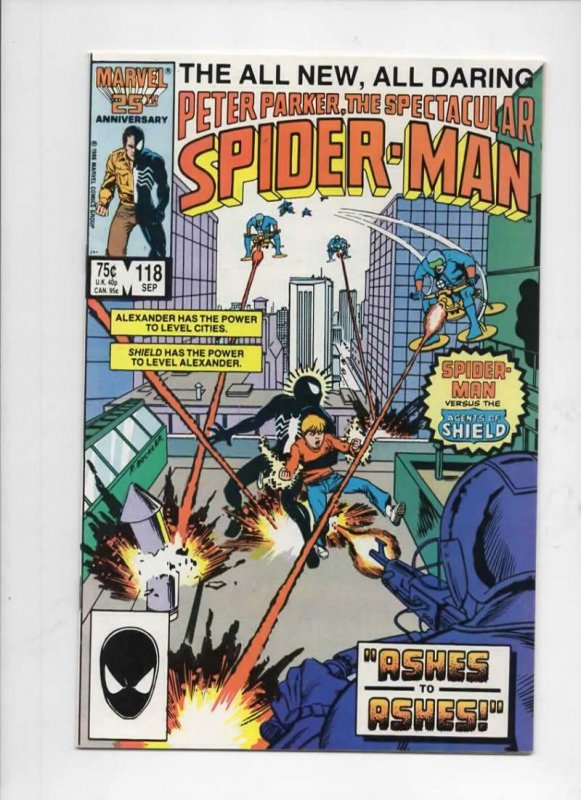 Peter Parker SPECTACULAR SPIDER-MAN #118 VF, Alexander 1976 1986 more in store