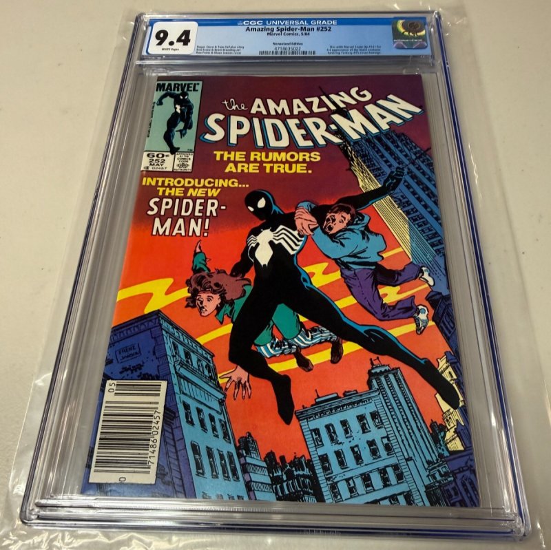 Amazing Spider-Man # 252 CGC Graded 9.4 Marvel Comic Book Black Suit 1984 JH31