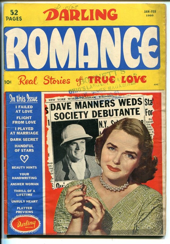 Darling Romance #3 1950 - Dark Secret VG 