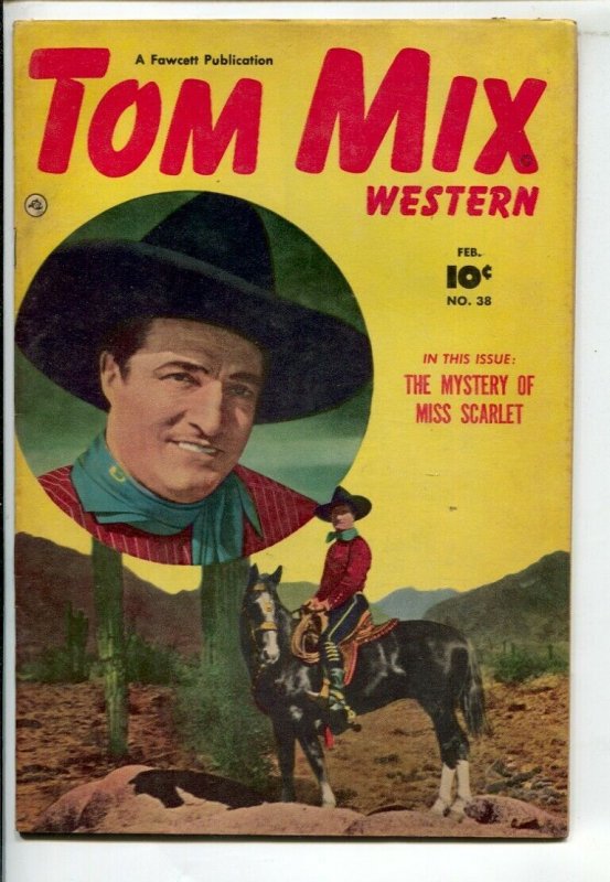 Tom Mix Western #38 1950-Fawcett-Tom on Tony photo cover-Carl Pfeufer story a...