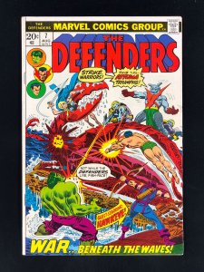 The Defenders #7 (1973) VF- Hawkeye Joins, Attuma Appearance