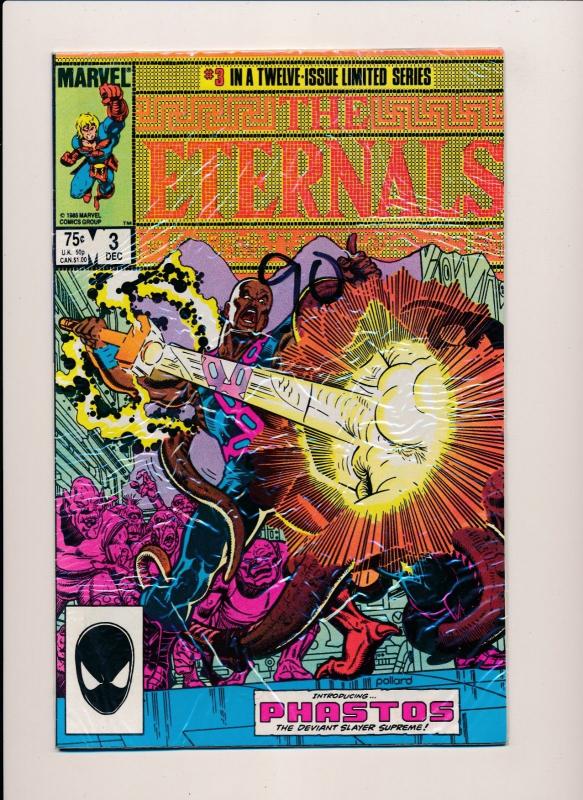 Marvel Comics THE ETERNALS #1,2,3,8  ~ VF 1985 (HX838) 4 Comics