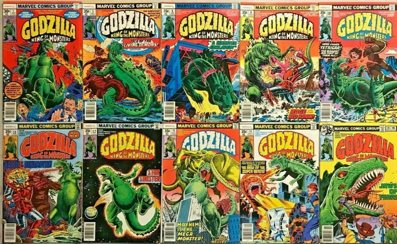 GODZILLA KING OF THE MONSTERS#1-16 VF LOT 1978 (10 BOOKS) MARVEL COMICS