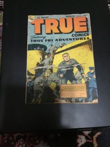 True Comics #70 Case of the 7 Hunted Men! Affordable grade! GD/VG  Wow!