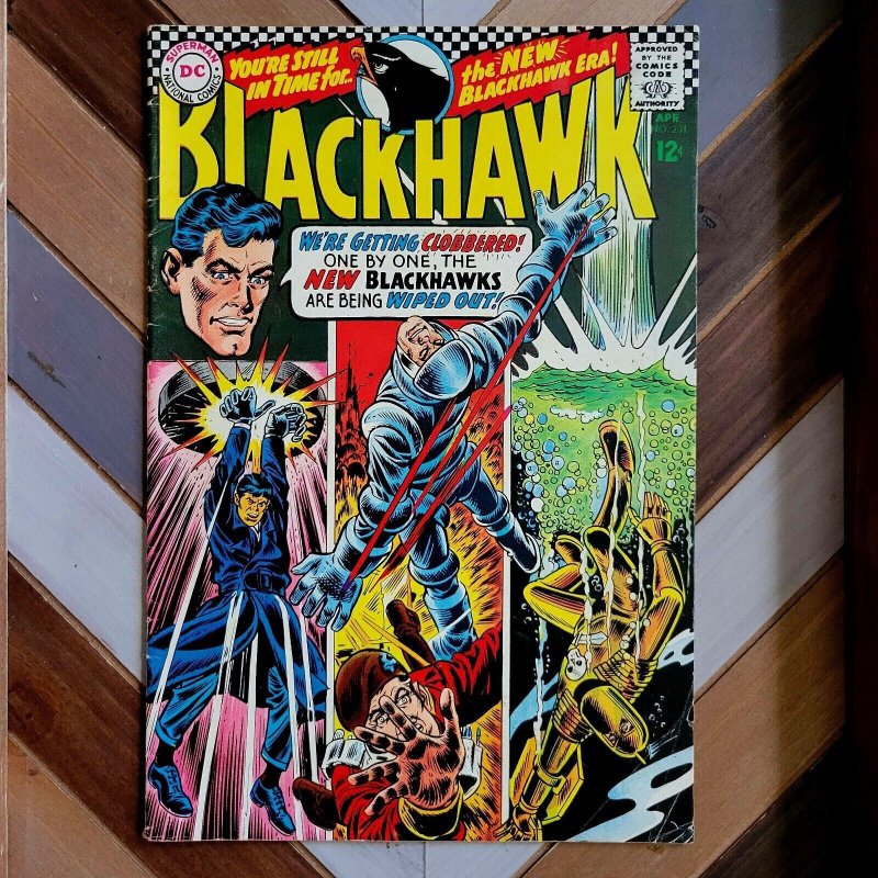 BLACKHAWK #231 VG+ (DC 1967) feat LADY BLACKHAWK battle vs BIG-EYE!