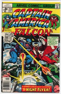 Captain America #213 35-Cent Cover (1977) Captain America and the Falcon [Key...