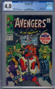 AVENGERS #54 CGC 4.0 1ST NEW MASTERS OF EVIL JOHN BUSCEMA