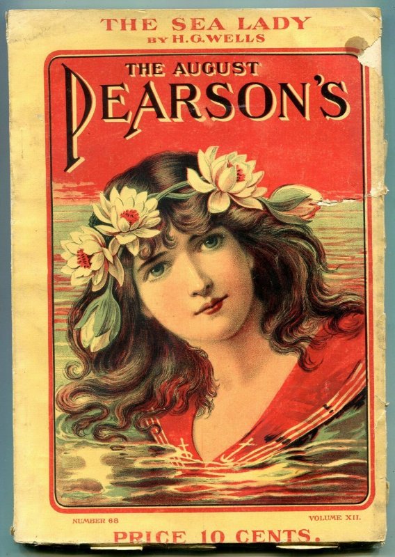 Pearson's Pulp Magazine August 1901- Sea Lady HG Wells- Hogan the Hobo