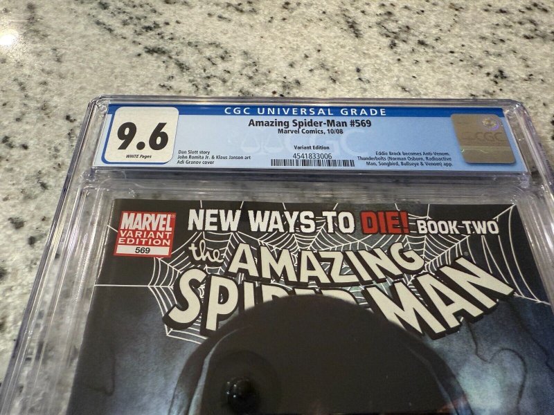 Amazing Spider-Man # 569 CGC Graded 9.6 Marvel Comic Book VARIANT Cover JH10