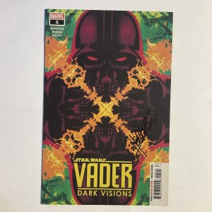 Star Wars Vader Dark Visions 5 2019 Signed by Dennis Hopeless Marvel NM