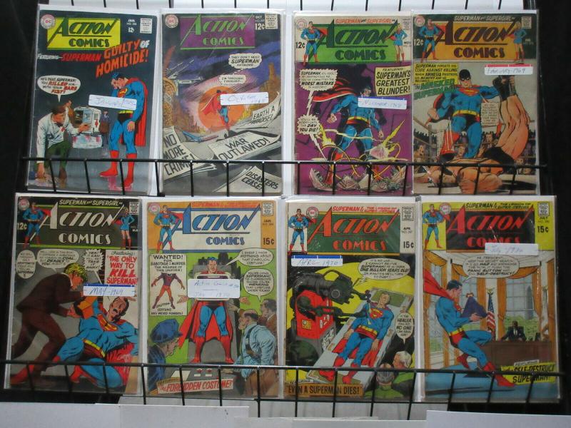 Action Comics (DC 1968-70) #358-390 Lot of 8Diff Superman's Wacky Tales!