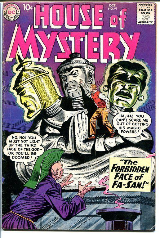 HOUSE OF MYSTERY #91 1959-OCCULT COVER-DC COMICS VG