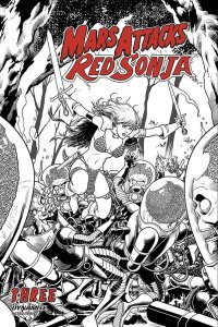 Mars Attacks Red Sonja #3 Kitson 1:10 B&W Variant (Dynamite, 2020) NM