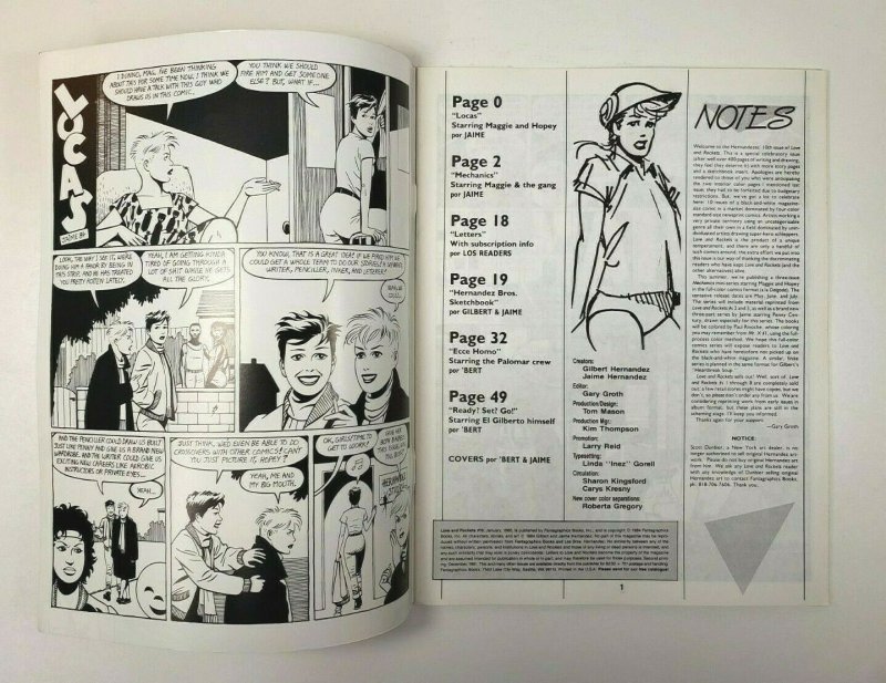 LOVE and ROCKETS No. 10 Fantagraphics Second Printing 1985 Adult Comic Magazine