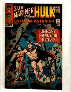 Tales To Astonish # 76 FN Marvel Comic Book Sub-Mariner Hulk Watcher Namor NE1