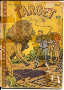 Target Vol. 7 #7 1946-Targeteers-Chameleon-Cadet-Lion attack-P/FR