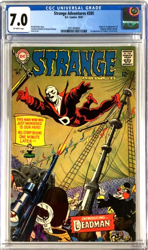 Strange Adventures 205 Cgc 7.0 Ow Pages 1st Deadman Dc Comics