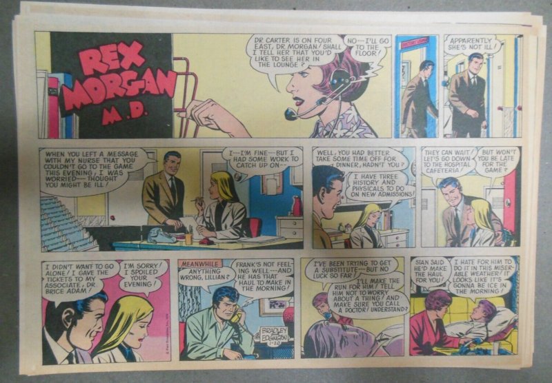 (52) Rex Morgan MD Sunday Pages by Bradley & Edgington 1974 Complete Year !