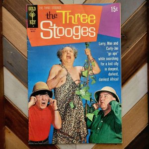 THE THREE STOOGES #50 VG (Gold Key 1971) Photo 15-cent Cover STOOGES GO APE