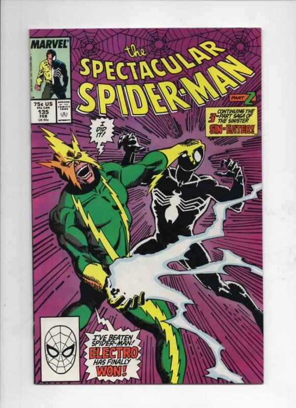 Peter Parker SPECTACULAR SPIDER-MAN #135 VF/NM Sin-Eater 1976 1988 more in store