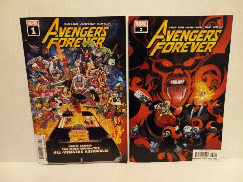  AVENGERS FOREVER #1 & 2 FIRST CAPTAIN VARTER MARVEL COVER - FREE SHIPPING! 