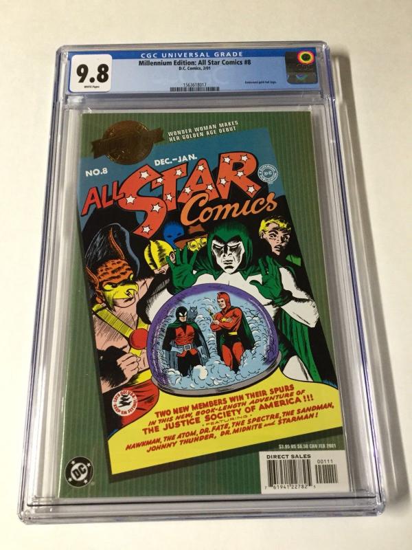 Millennium Edition All Star Comics 8 Cgc 9.8 1st Appearance Of Wonder Woman