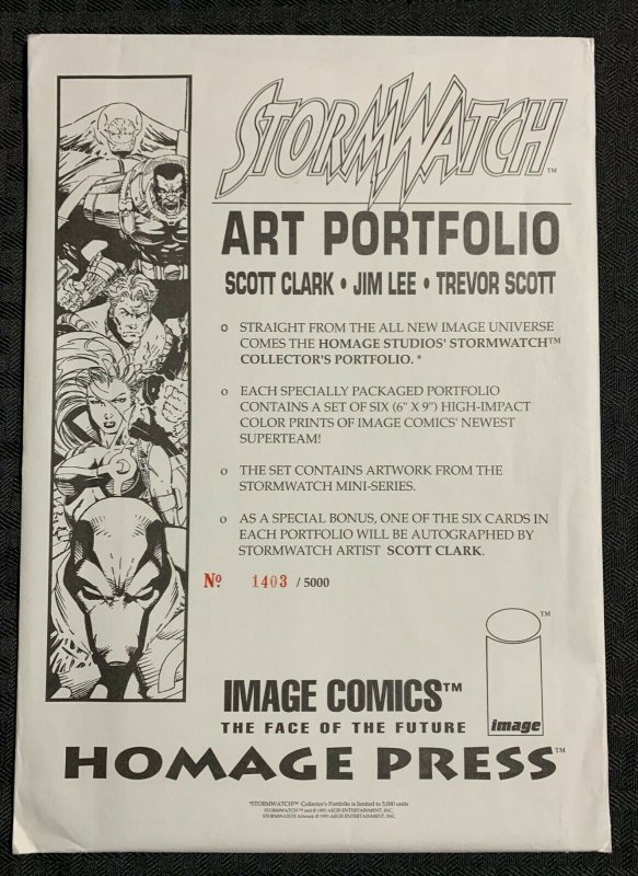 1993 STORMWATCH Art Portfolio w/ Six 6x9 Prints NM #1403/5k 1 SIGNED Scott Clark