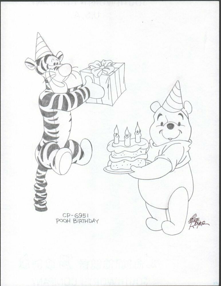 winnie the pooh coloring pages birthday