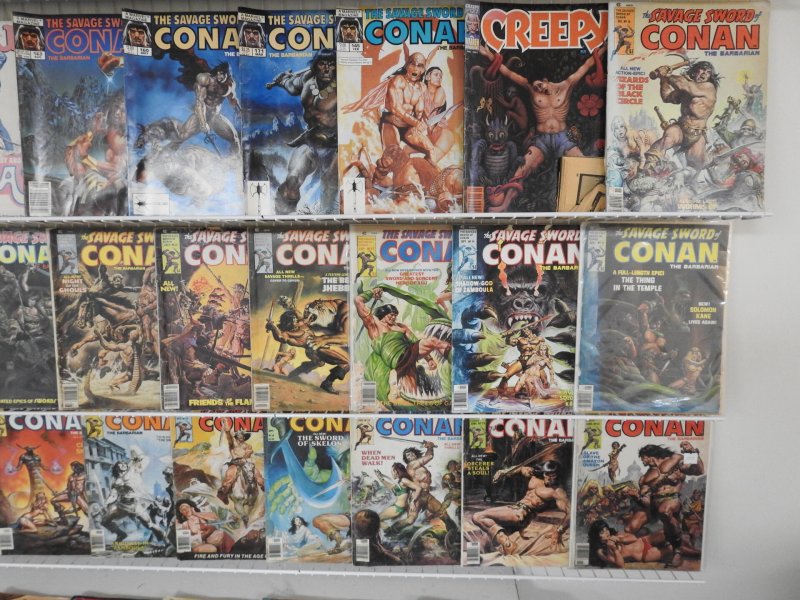 Huge Lot of 90+ Magazines W/ Conan, Eerie, Creepy! Avg.  VG Con.