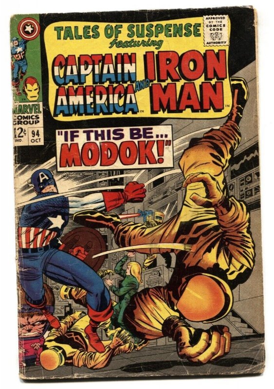 TALES OF SUSPENSE #94 comic book 1967-FIRST MODOK-CAPTAIN AMERICA G/VG