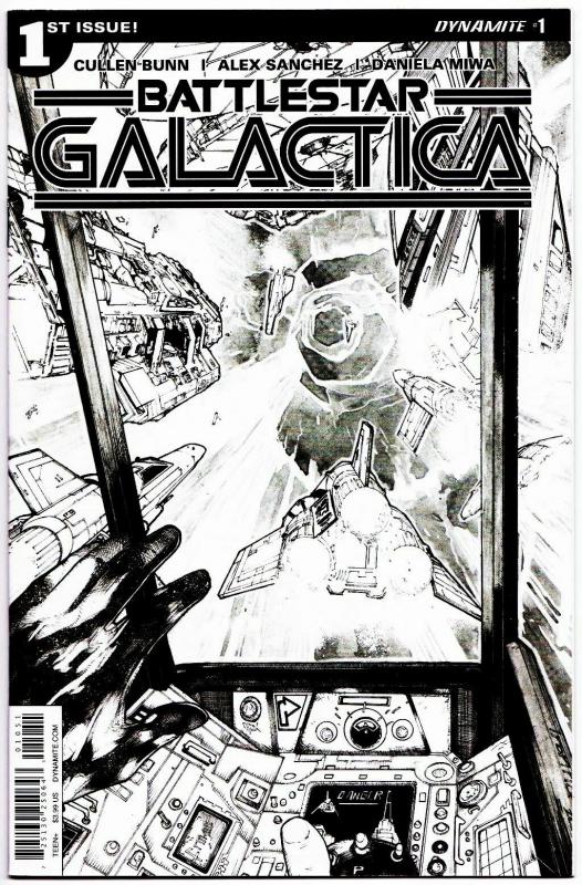 Battlestar Galactica #1 B&W Sanchez Variant (Dynamite, 2016) VF