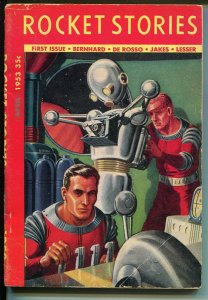 Rocket Stories #1 4/1953-1st issue-John Jakes-EMSH-Milton Lesser-pulp sci-fi-VG+