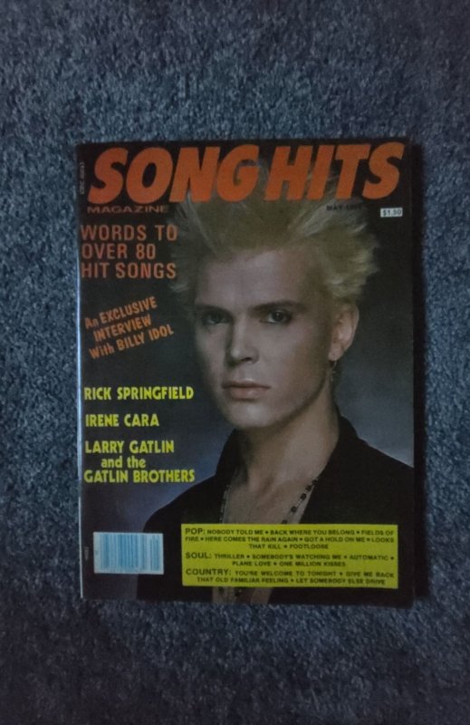 SONG HITS MAY 1984 AN EXCLUSIVE INTERVIEW WITH BILLY IDOL RICK SPRINGFIELD