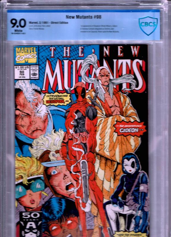 New Mutants #98 - First Deadpool, Gideon & Copycat - CBCS 9.0