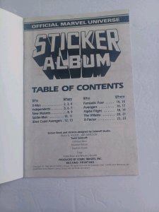 Official Marvel Universe Sticker Album - Wolverine - Punisher - 1986 - VF/NM